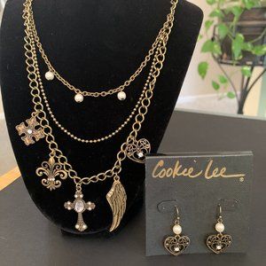 Multi-Layered Necklace and Earring Set